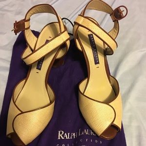 Ralph Lauren purple label sandals /purple dust bag